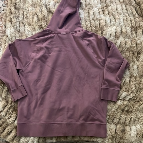 Athleta Triumph Logo Pullover Hoodie Large Mauve - Picture 5 of 5